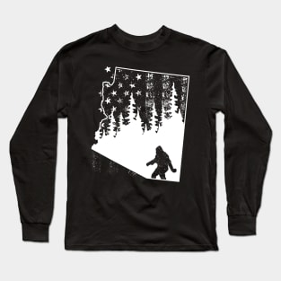 Arizona Bigfoot American Flag Long Sleeve T-Shirt